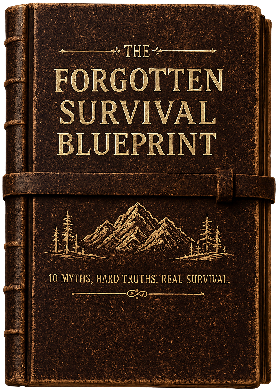 The Forgotten Survival Blueprint — leather-bound book